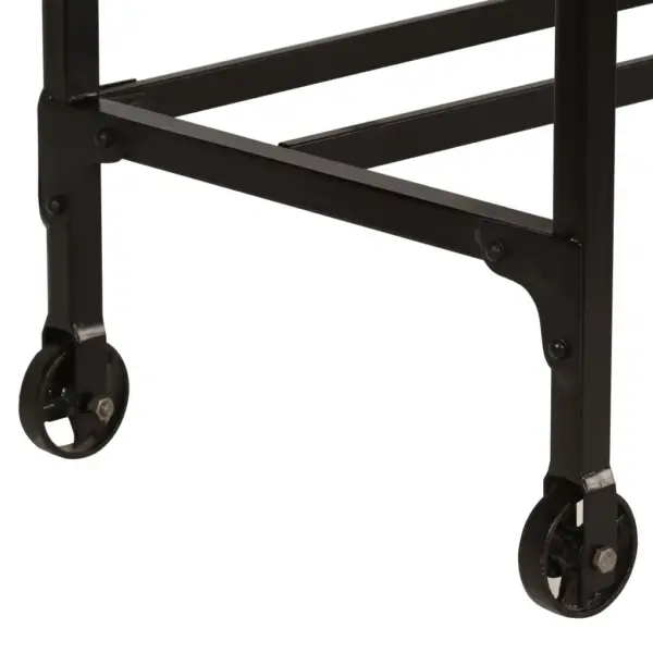 Mangopuidust kirjutuslaud riiulite ja ratastega kokkupandava taburetiga, 115 x 50 x 76 cm – 8