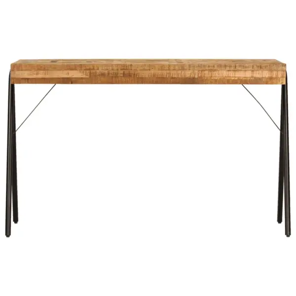 Mangopuidust kirjutuslaud terasjalgadel, 118 x 50 x 75 cm – 2