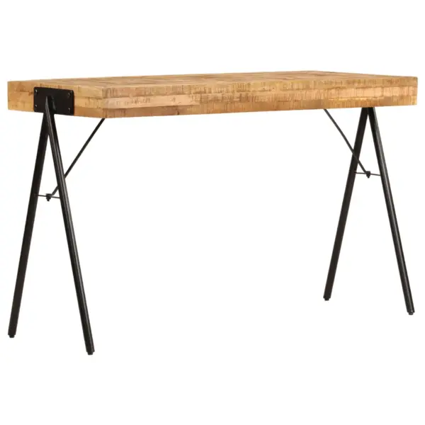 Mangopuidust kirjutuslaud terasjalgadel, 118 x 50 x 75 cm – 3