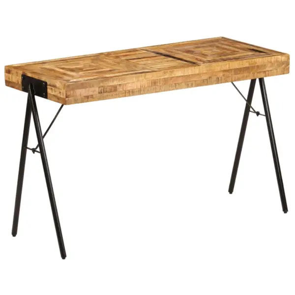 Mangopuidust kirjutuslaud terasjalgadel, 118 x 50 x 75 cm – 10
