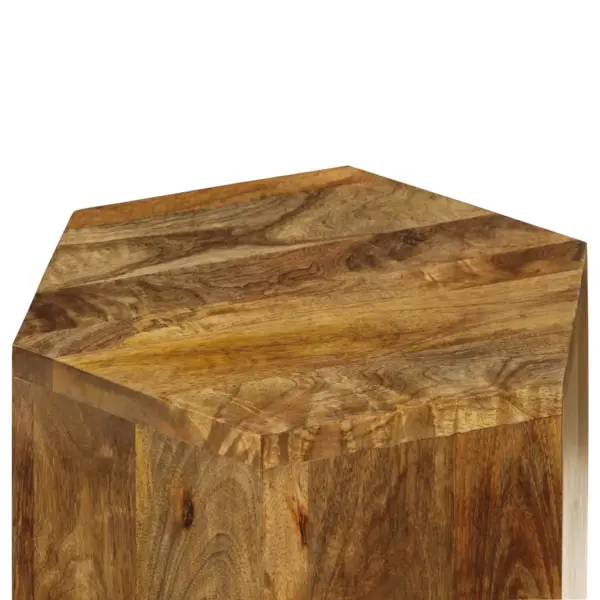 Kohvilauakomplekt 3 osa, mangopuit, pruun ja valge, suurim laud 44 x 50 cm – 11