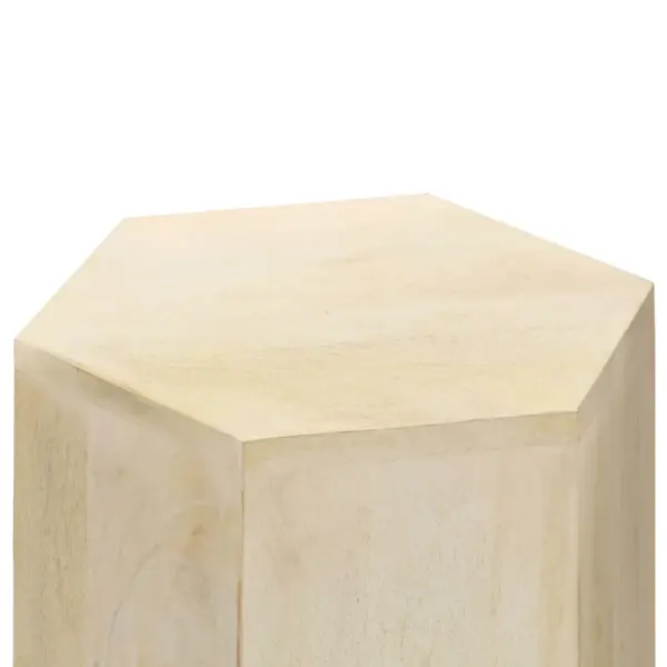 Kohvilauakomplekt 3 osa, mangopuit, pruun ja valge, suurim laud 44 x 50 cm – 12