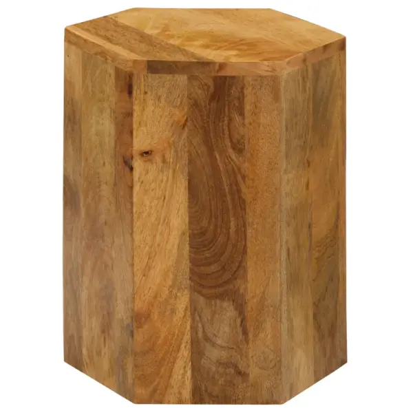 Kohvilauakomplekt 3 osa, mangopuit, pruun ja valge, suurim laud 44 x 50 cm – 9
