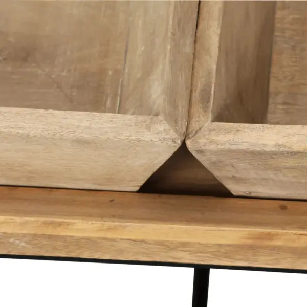 Mangopuidust kohvilaud eemaldatavate kandikutega, 110 x 55 x 42 cm - 7
