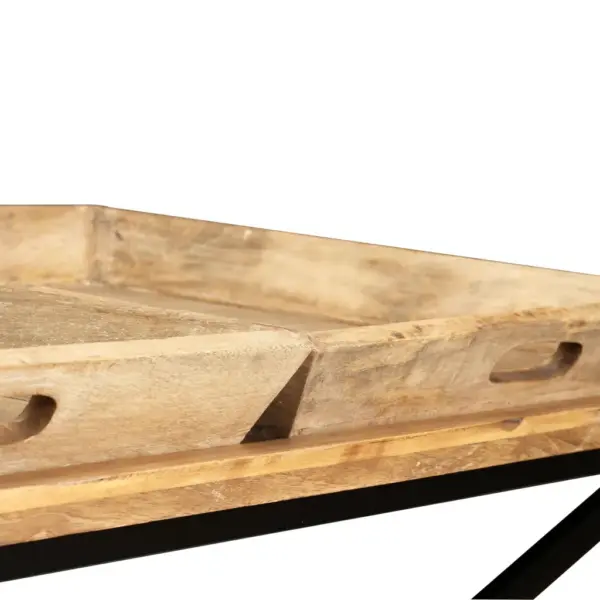 Mangopuidust kohvilaud eemaldatavate kandikutega, 110 x 55 x 42 cm - 9