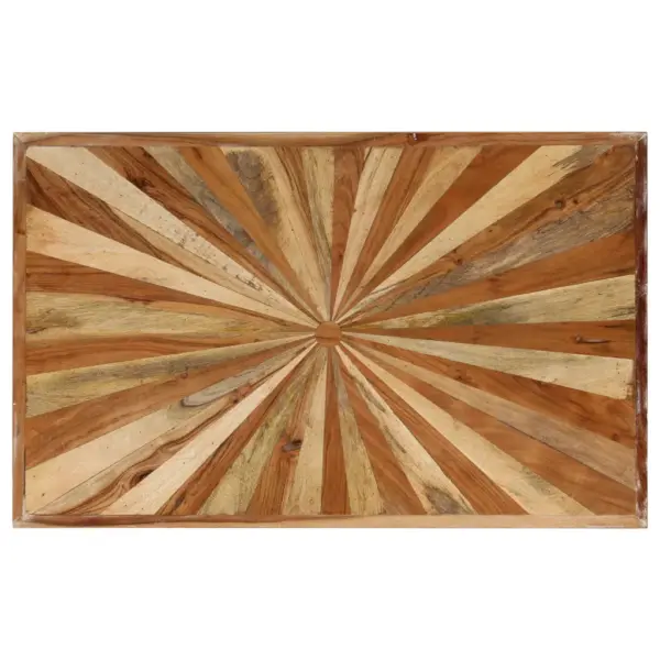 Mangopuidust kohvilaud dekoratiivse mustriga, pruun, 90 x 55 x 36 cm – 3