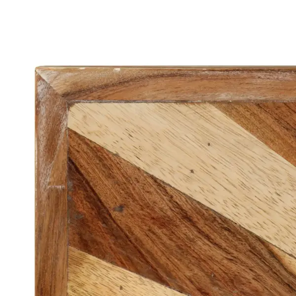 Mangopuidust kohvilaud dekoratiivse mustriga, pruun, 90 x 55 x 36 cm – 5