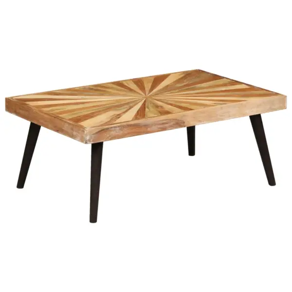 Mangopuidust kohvilaud dekoratiivse mustriga, pruun, 90 x 55 x 36 cm – 7