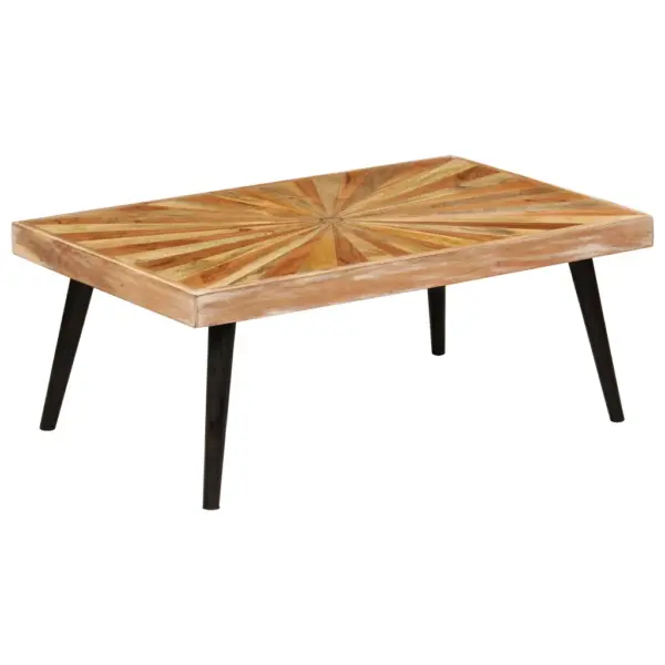 Mangopuidust kohvilaud dekoratiivse mustriga, pruun, 90 x 55 x 36 cm – 10