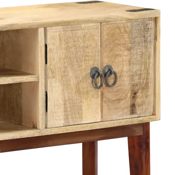 Mangopuidust konsoollaud 2 ukse ja 3 sektsiooniga, 115 x 30 x 76 cm – 7