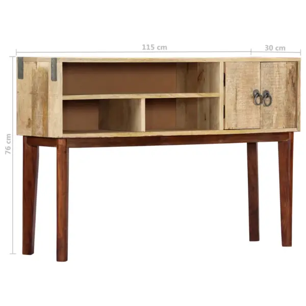 Mangopuidust konsoollaud 2 ukse ja 3 sektsiooniga, 115 x 30 x 76 cm – 8