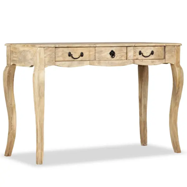 Mangopuidust konsoollaud 3 sahtliga, Prantsuse maamaja stiilis, 120 x 50 x 80 cm – 4