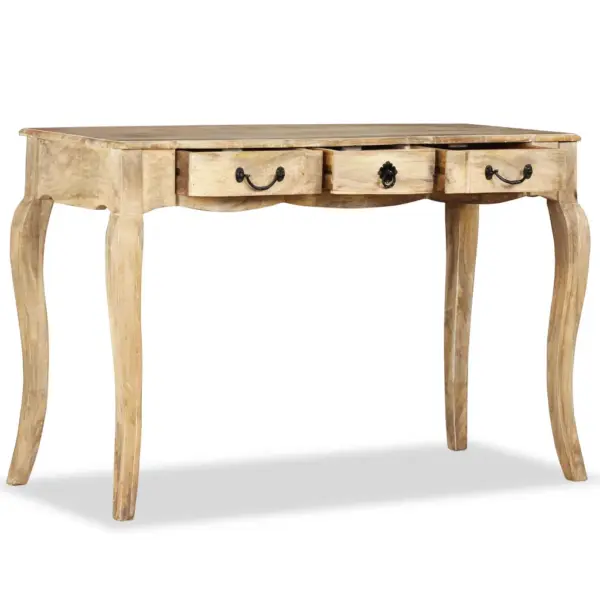 Mangopuidust konsoollaud 3 sahtliga, Prantsuse maamaja stiilis, 120 x 50 x 80 cm – 6
