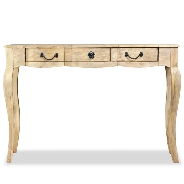 Mangopuidust konsoollaud 3 sahtliga, Prantsuse maamaja stiilis, 120 x 50 x 80 cm – 7