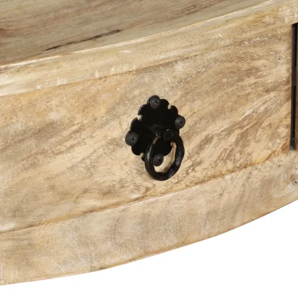 Mangopuidust konsoollaud 3 sahtliga, Prantsuse maamaja stiilis, 120 x 50 x 80 cm – 8