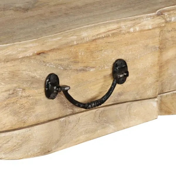 Mangopuidust konsoollaud 3 sahtliga, Prantsuse maamaja stiilis, 120 x 50 x 80 cm – 9