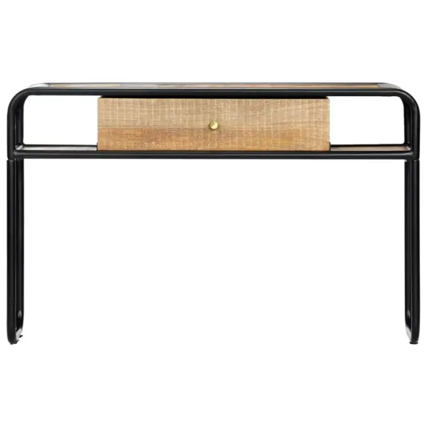 Mangopuidust konsoollaud pulbervärvitud terasraamiga, pruun, 118 x 30 x 75 cm – 2