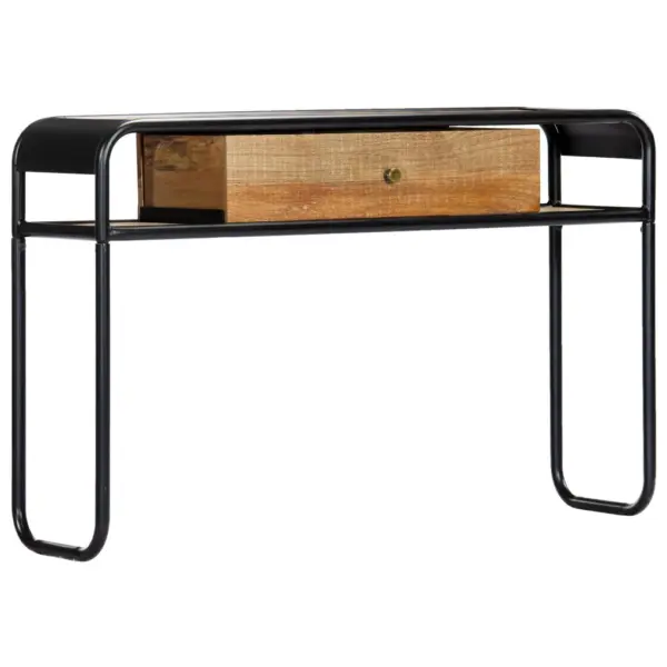 Mangopuidust konsoollaud pulbervärvitud terasraamiga, pruun, 118 x 30 x 75 cm – 12