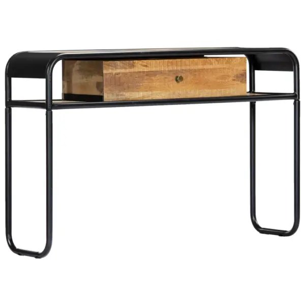 Mangopuidust konsoollaud pulbervärvitud terasraamiga, pruun, 118 x 30 x 75 cm – 10