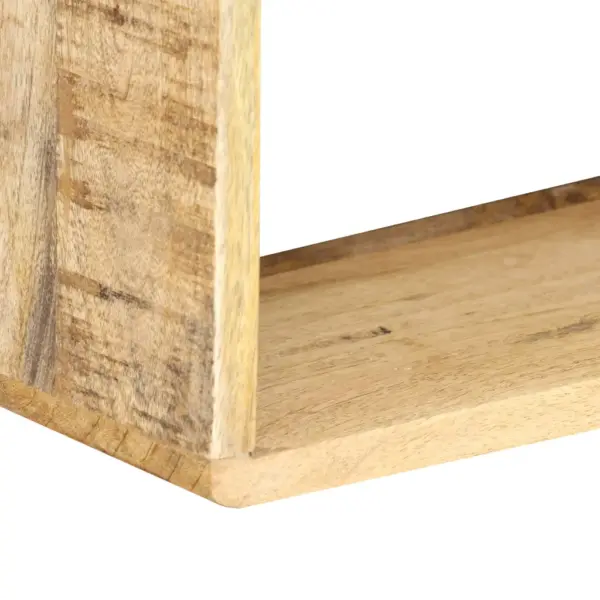 3-osaline mangopuidust kuubikukujuliste seinariiulite komplekt, pruun – 4