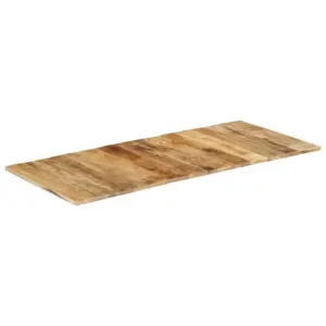 Mangopuidust lauaplaat, pruun, 140 x 60 cm, paksus 15–16 mm, lihvitud, värvitud ja lakitud
