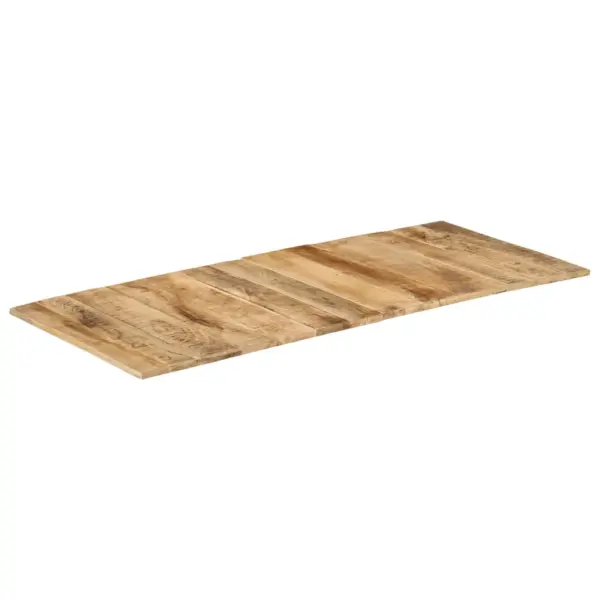Mangopuidust lauaplaat, pruun, 140 x 60 cm, paksus 15–16 mm, lihvitud, värvitud ja lakitud – 4
