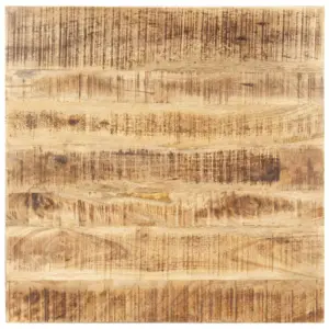 Mangopuidust lauaplaat kahe puidust toega, pruun, 70 x 70 cm, 15–16 mm