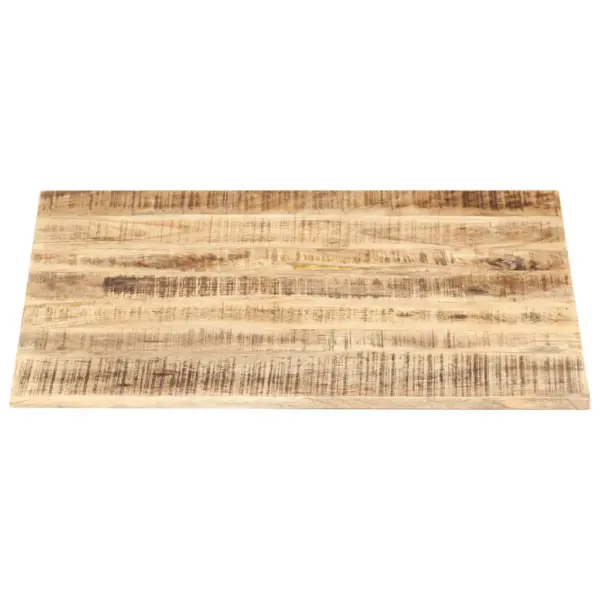 Mangopuidust lauaplaat kahe puidust toega, pruun, 70 x 70 cm, 15–16 mm – 3