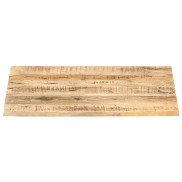 Mangopuidust lauaplaat 90 x 70 cm, paksus 25–27 mm, pruun, kahe puittugedega – 3