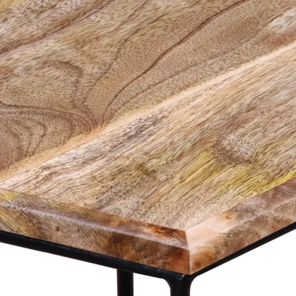 Modulaarne mangopuidust kohvilaudade komplekt, 3 tk, rauast jalad, 56 x 48 x 40 cm - 10