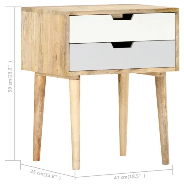 Mangopuidust öökapp 2 sahtliga, pruun ja mitmevärviline, 47 x 35 x 59 cm - 6