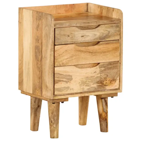 Retro mangopuidust öökapp 3 sahtliga, pruun, 40 x 30 x 59,5 cm – 13