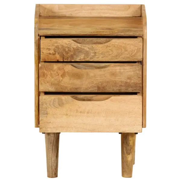 Retro mangopuidust öökapp 3 sahtliga, pruun, 40 x 30 x 59,5 cm – 3