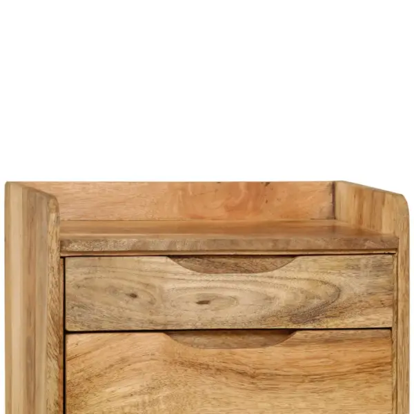 Retro mangopuidust öökapp 3 sahtliga, pruun, 40 x 30 x 59,5 cm – 7