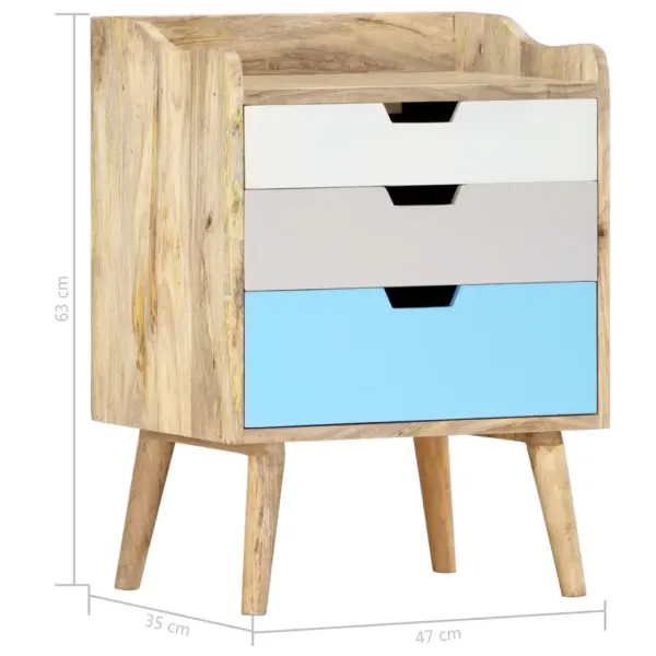 Mangopuidust öökapp 3 sahtliga, pruun ja mitmevärviline, 47 x 35 x 63 cm – 6