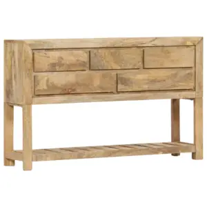Puhvetkapp 5 sahtli ja riiuliga, toekas mangopuit, 120 x 30 x 75 cm