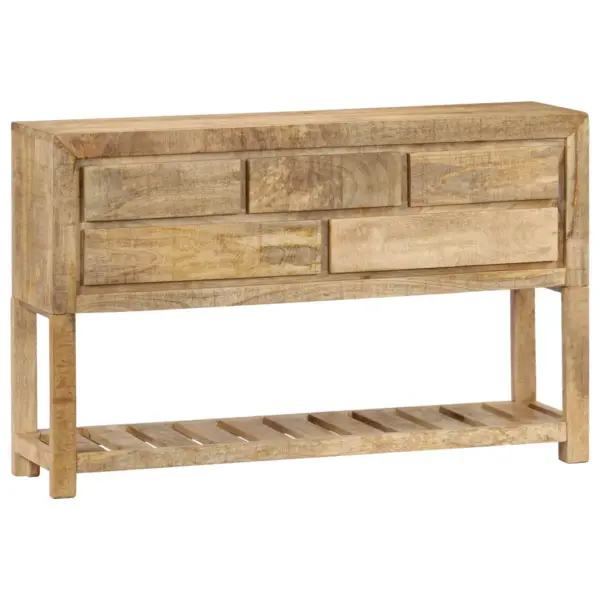 Puhvetkapp 5 sahtli ja riiuliga, toekas mangopuit, 120 x 30 x 75 cm - 12