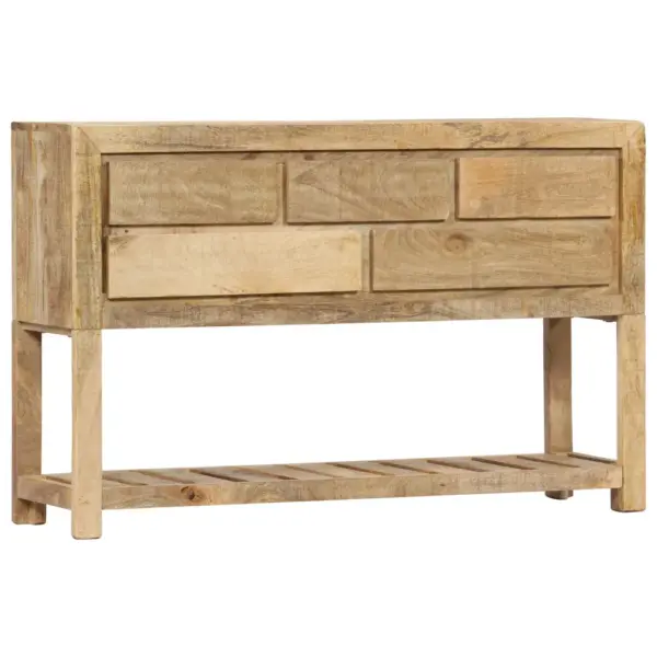 Puhvetkapp 5 sahtli ja riiuliga, toekas mangopuit, 120 x 30 x 75 cm - 10