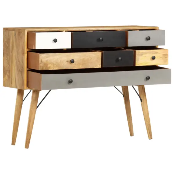 Puhvetkapp mangopuidust, 7 sahtliga, 110 x 30 x 82 cm – 2