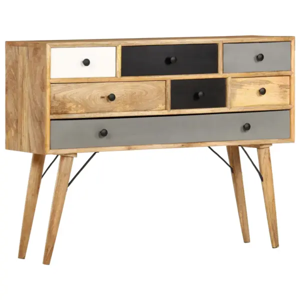 Puhvetkapp mangopuidust, 7 sahtliga, 110 x 30 x 82 cm – 11