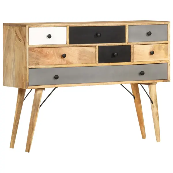 Puhvetkapp mangopuidust, 7 sahtliga, 110 x 30 x 82 cm – 12