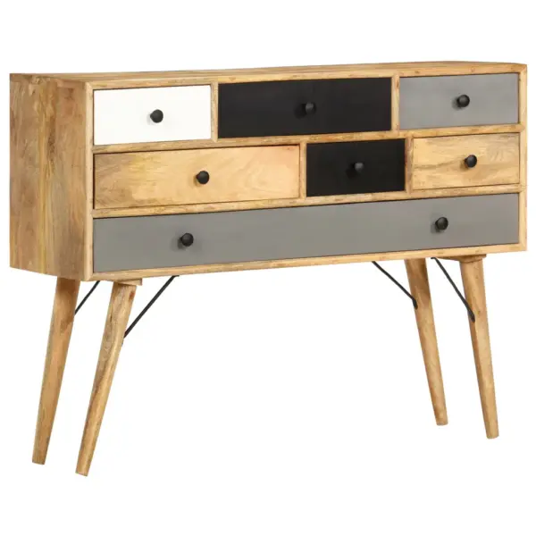 Puhvetkapp mangopuidust, 7 sahtliga, 110 x 30 x 82 cm – 10