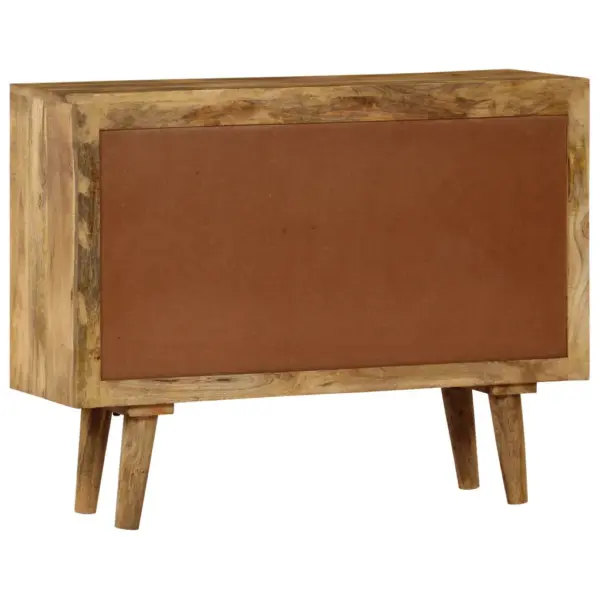Mangopuidust puhvetkapp 3 sahtli ja 2 riiuliga, 90 x 30 x 69 cm – 6