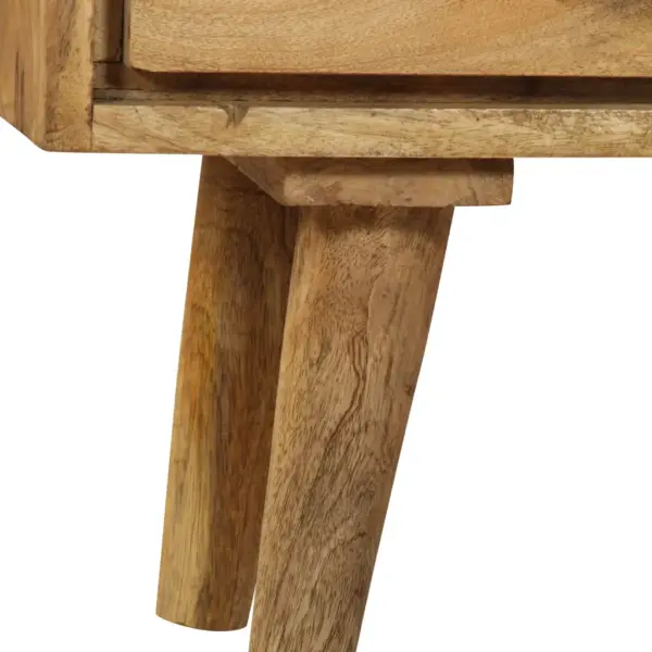 Mangopuidust puhvetkapp 3 sahtli ja 2 riiuliga, 90 x 30 x 69 cm – 8