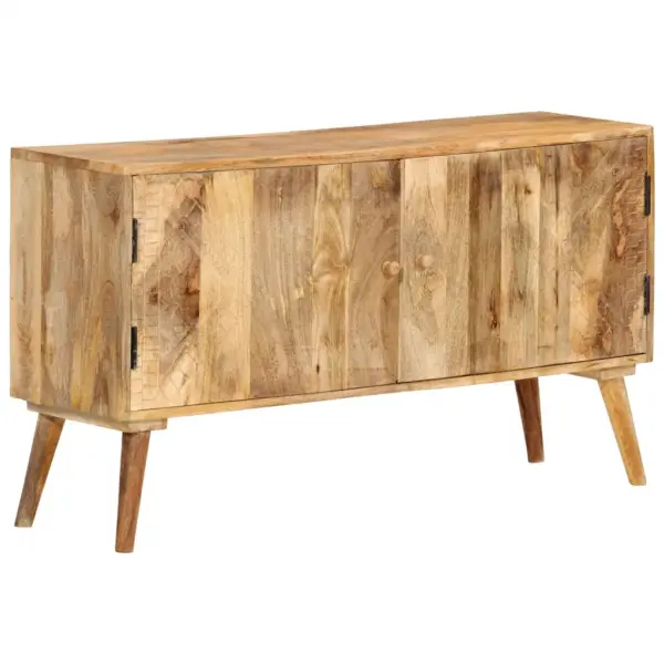 Mangopuidust puhvetkapp nikerdatud mustriga, pleegitatud viimistlus, küllaldase hoiuruumiga, 110 x 30 x 60 cm - 11