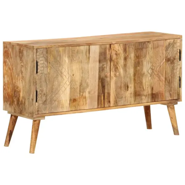 Mangopuidust puhvetkapp nikerdatud mustriga, pleegitatud viimistlus, küllaldase hoiuruumiga, 110 x 30 x 60 cm - 12