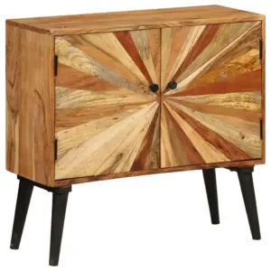 Mangopuidust puhvetkapp dekoratiivse esipaneeliga, 85 x 30 x 75 cm