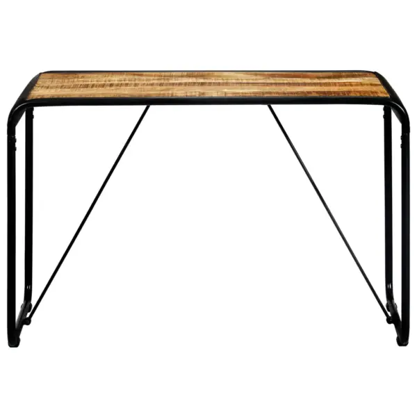 Mangopuidust söögilaud musta terasraamiga, 118 x 60 x 76 cm – 2