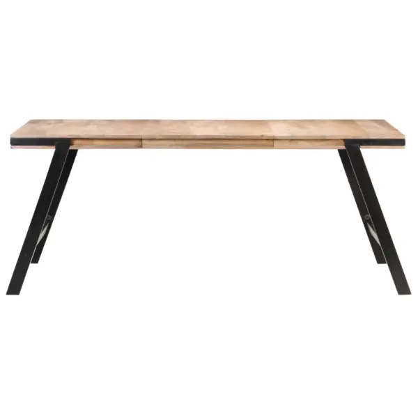 Mangopuidust söögilaud naturaalse viimistlusega, 180 x 90 x 76 cm - 2