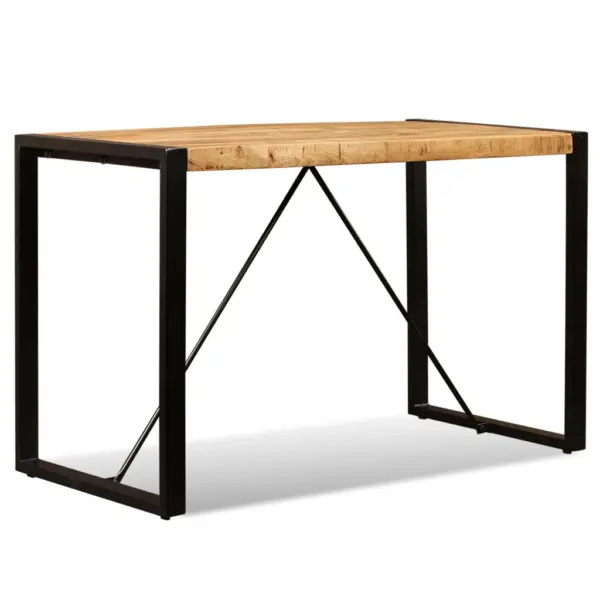 Industriaalstiilis mangopuidust söögilaud terasjalgadega, 120 x 60 cm – 2